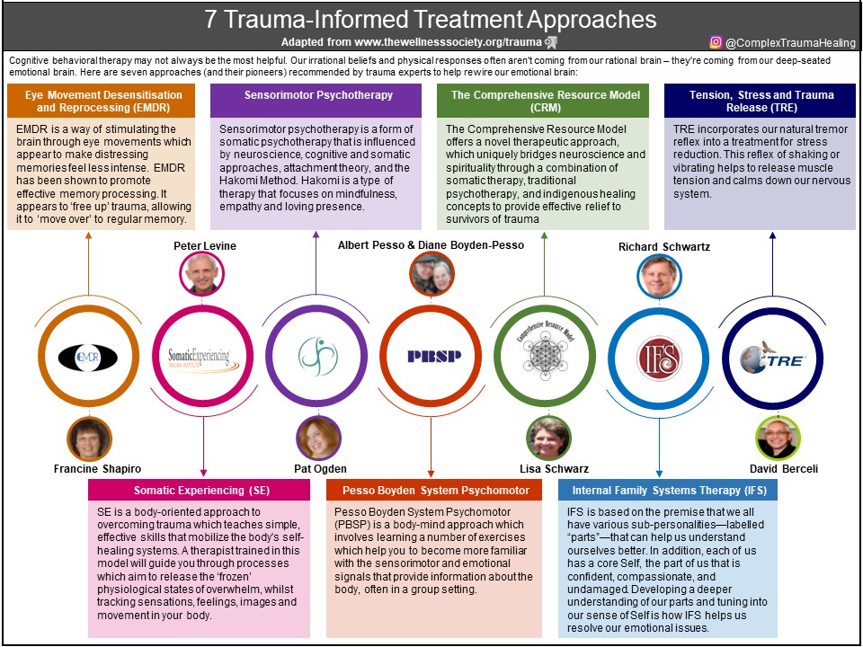 trauma-informed benaderingen trauma-informed benaderingen, bron: Complextraumahealing.wordpress.com