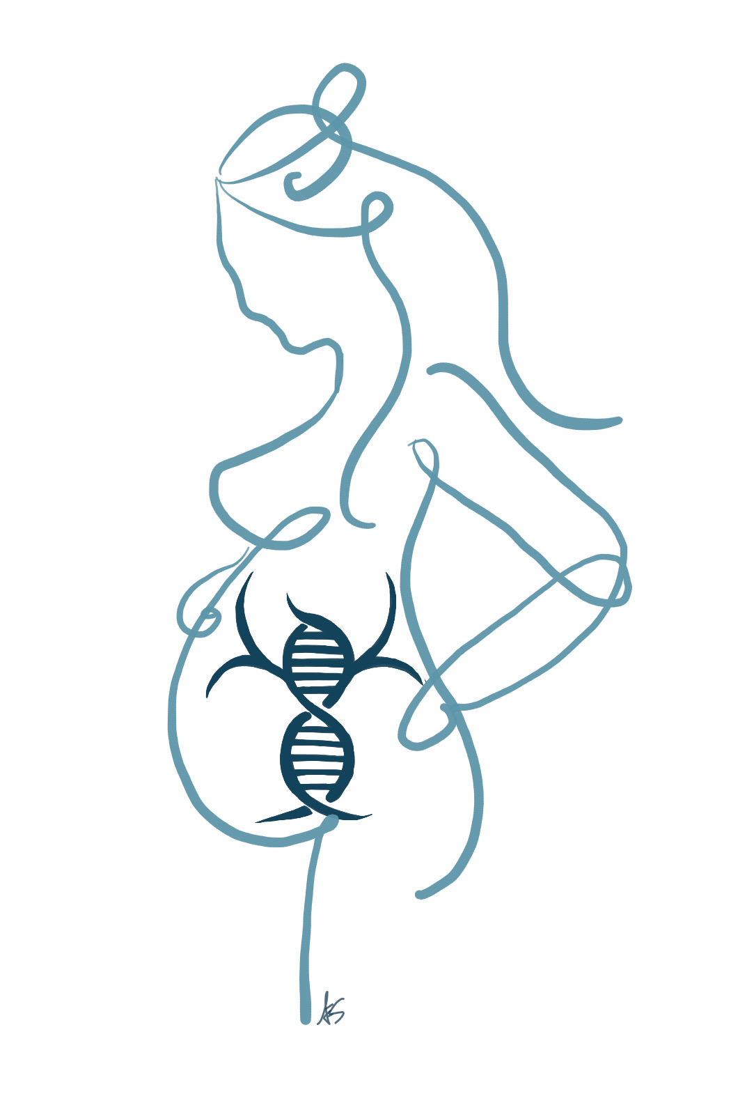 Annemarie van Essen, moeder DNA in de zwangere buik. AvE