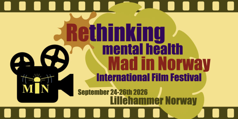 Affiche filmfestival Mad in Norway. Bevat beeld van camera en de informatie die ook in het artikel is opgenomen.